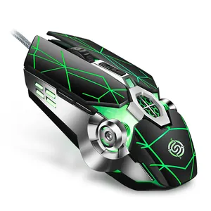 K-snake Q7 Wired Mouse Game 7 Color Illuminated Usb 4000 Dpi Mechanical Gaming Rgb Glowing Mouse For Computer