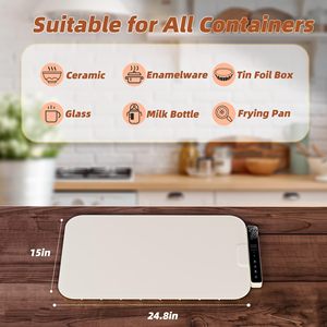 Plaque chauffante portable carrée en silicone souple, pliable, pour la maison, avec température réglable, tapis isolant alimentaire flexible et plus fin - Product Image 6