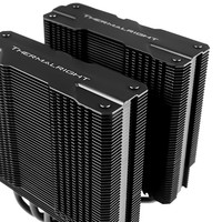 Refroidisseur d'air pour processeur Thermalright PA120 BLACK Dual Tower avec six caloducs et deux ventilateurs silencieux PWM de 120 mm, noir mat