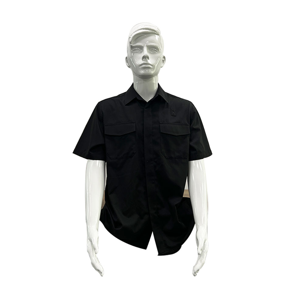 Uniforme de seguridad 65% polyester 35% cotton ultra comfortable durable short sleeve ripstop Dark Security Uniform Shirts