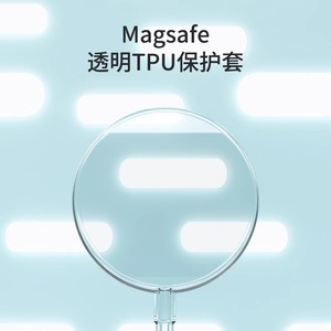 Funda Transparente de TPU para iPhone con MagSafe, Compatible con Carga Inalámbrica MagSafe - Product Image 1