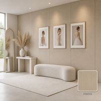 Panneau mural WPC imitation bois, classe E0, ignifuge B1, certifié CE, imperméable, revêtement mural plat pour salon, hôtel