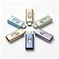 Unidad Flash USB 2.0 de Doble Interfaz, 8GB, 16GB, 32GB, 64GB, 128GB, 256GB, 512GB, OEM, para Empresas, Regalos Corporativos, Personalización con Logotipo