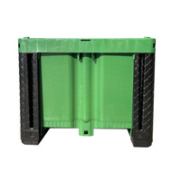 Boîte à palettes en plastique robuste 1200x1000mm, conteneur de stockage en vrac empilable en PP