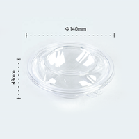Conteneur alimentaire jetable rond empilable de 8 oz, bol à salade en plastique PET, boîtes d'emballage pour salade de fruits à emporter