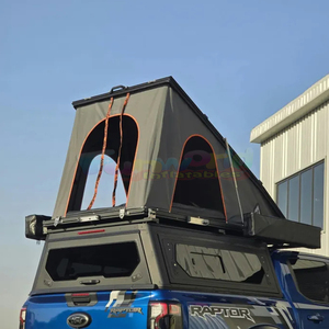 Outstom เต็นท์หลังคารถกันน้ำสำหรับตั้งแคมป์, เต็นท์ทรงสามเหลี่ยมเต็นท์บนหลังคารถอลูมิเนียมแข็งพร้อมชั้นวาง - Product Image 6