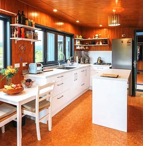 Villa de luxe contemporaine en structure acier préfabriquée, étanche, écologique, ignifuge et durable, type maison triangulaire, pour complexe hôtelier avec <span class=keywords><strong>cuisine</strong></span> - Product Image 5