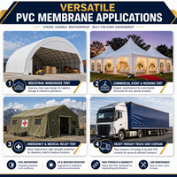 Bâche en PVC robuste résistante aux UV pour le stockage agricole des céréales, la couverture du foin et le revêtement des bassins aquacoles