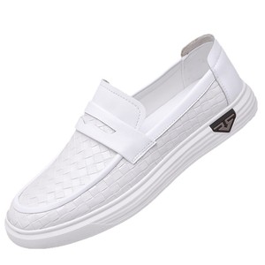 Mocasines Blancos para Hombre, Punta Redonda, Sin Cordones, Forro de Malla Transpirable, Suela de Goma, Zapatos Casuales de Verano para Conducir - Product Image 5