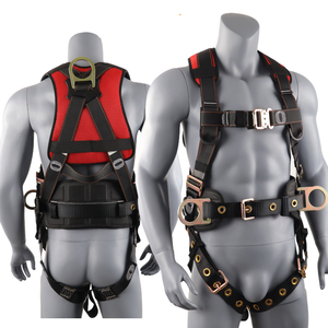 Harness seluruh tubuh 5 titik jatuh, sabuk keselamatan penyerap guncangan poliester 1500kg kapasitas pemecahan kekuatan 150kg untuk - Product Image 2