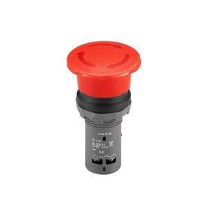 Interrupteur d'arrêt d'urgence en plastique à bouton poussoir tête de champignon rouge, momentané NO/NC, 22 mm - Product Image 5