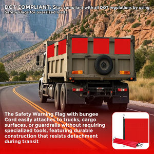 1818 inç boy uyarı işaretleri kanca emniyet uyarı bayrağı Mesh emniyet bayrağı uyarı işareti ile vinil ve Bungee kordon - Product Image 3