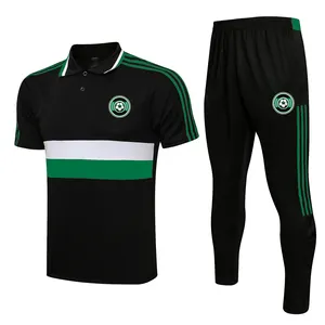 Custom Men Football POLO Sublimation High Quality Soccer Polo Jersey And Pants Sets For Men And Kids