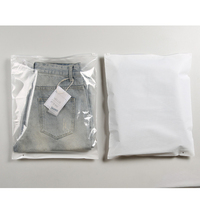 Sac à glissière en plastique biodégradable givré refermable personnalisé avec logo, sacs pour vêtements