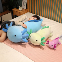 Boneka Bantal Axolotl Grosir, Custom, Super Lembut, Isi Kapas PP, Tersedia 3 Ukuran untuk Tidur Anak dan Hadiah