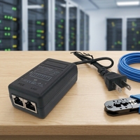 Injecteur PoE passif ANPA AP-2424PP 24V DC neuf, Ethernet 10/100Mbps, 24W, protection contre les courts-circuits, adaptateur d'alimentation pour