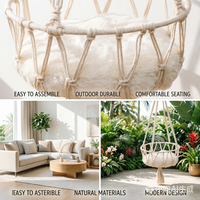 Nouveau Nid de Balançoire Extérieur Moderne pour Chat, Panier Suspendu pour Petits Animaux, Hamac en Corde de Coton Tressée, Sac en Maille, Lit Balançoire Macramé