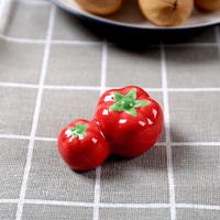 Repose-baguettes en céramique en forme de tomate, support pour baguettes en forme de légume, mini accessoire de table