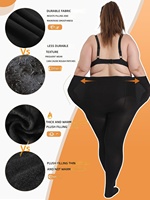 Collants thermiques opaques pour femmes DORALLURE, taille plus, doublés de polaire, longueur genou, chauds pour l'hiver