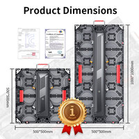 Sistema completo de 4m x 3m, gabinete LED P3.91 P2.9 P2.6, panel de pared LED de 500*500mm, pantalla LED para interiores y exteriores