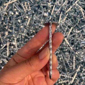 Clous de toiture galvanisés résistants aux intempéries à tête parapluie, à tige torsadée pour tôle ondulée, Clavos Para Techo, Fixations - Product Image 1