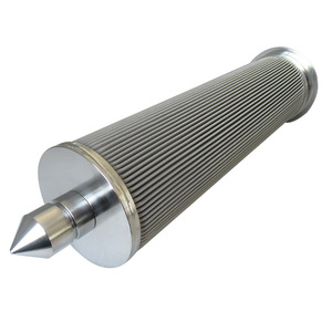 Élément filtrant plissé en acier inoxydable 125*540 personnalisé filtre fondu entièrement soudé avec composants du noyau du moteur - Product Image 2