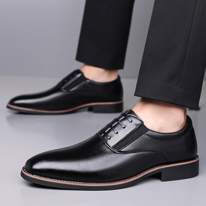 Chaussures habillées en cuir marron pour hommes, à lacets, pour le bureau, les occasions formelles, taille 47 48, grandes tailles - Product Image 4