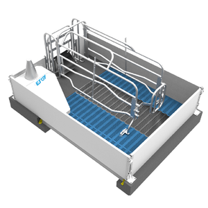 Enclos <span class=keywords><strong>de</strong></span> maternité durable en acier galvanisé pour porcs avec mangeoire supplémentaire pour porcelets – Équipement complet pour l'élevage porcin - Product Image 2