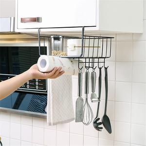 Meuble de rangement mural moderne et écologique pour cuisine et armoire, avec panier suspendu intégré - Product Image 3