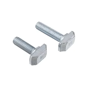 M6 Bolt Prices 1D06.A3XA.01 Lower Price 8 Slot Aluminium Extrusion M6 Hammer Bolt Steel Connecting Flat T Head Bolt