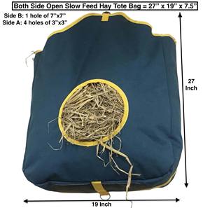 Échantillon gratuit Sacs à balles de grande capacité très résistants pour foin, filet rond pour alimentation lente, tricotés, grands sacs à foin pour chevaux, bétail - Product Image 3