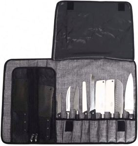 Bolsa de Cuchillos de Chef Impermeable de Fábrica BSCI, Bolsa de Almacenamiento de Utensilios de Cocina, Estuche Enrollable para Cuchillos con 12 Ranuras - Product Image 3
