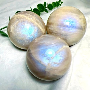Esfera de Piedra Lunar Azul de Estilo Bohemio de Alta Calidad al por Mayor, Cristal Natural para Decoración del Hogar Única y Regalos Navideños - Product Image 3