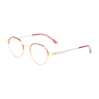 Montura Óptica Circular de Metal de Alta Calidad, Diseño Geométrico Moderno, Unisex, Retro, Cómoda, Se Adapta a Todo Tipo de Rostro