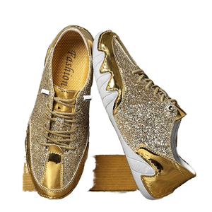 Cross-Border Couple Style Men's Women's Low-Top Casual Running Shoes Fashion Trend Shiny Mesh Lining Autumn Large Size - Product Image 1