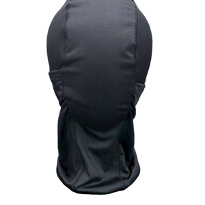 Cagoule noire personnalisée coupe-vent protection faciale casquette crâne avec logo de sérigraphie personnalisé - Product Image 4