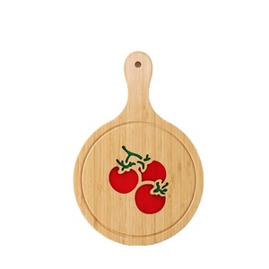 Plateau à pizza en bambou 30 cm, style simple, pour la cuisine à domicile - Product Image 2