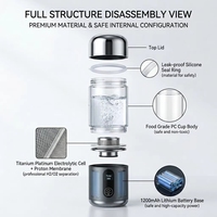 Fabrikneue, lebensmittelechte PC USB wiederaufladbare Wasserstoffreiche Trinkflasche 200ML – Hochkonzentrierter tragbarer Becher für die Gesundheitsvorsorge