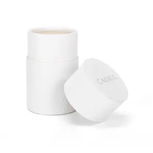 मुफ्त डिजाइन ओएम cmmyk प्रिंटिंग बेलनाकार सफेद पैकेजिंग बॉक्स के लिए मोमबत्ती जार सफेद पैकेजिंग बॉक्स