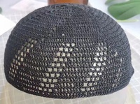 Casquette kufi en coupe de crâne pour hommes, chapeau tricoté à la main, taille libre, convient aux travaux kufis et de prière, chapeau arabe