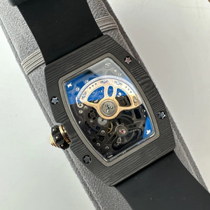 Luxury Carbon Fiber Pure Gold <b>Watch</b> Tonneau <b>Skeleton</b> Design with Diamond Inlay High-End Women's <b>Automatic</b> Mechanical <b>Watch</b> - Product Image 5