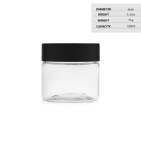 Botol Plastik 120ml Botol PET Transparan dengan Tutup Tahan Anak Warna Hitam Digunakan Sebagai Botol Pengemasan Ulang Stoples Krim Botol Teh Bunga
