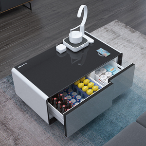 Table de salon intelligente avec écran tactile, mini-réfrigérateur pour boissons, meuble de rangement réfrigérant, table basse connectée - Product Image 3