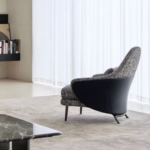 Sillón <span class=keywords><strong>Reclinable</strong></span> Moderno, Mueble de Salón con Patas de Metal, Sillón de Lujo para Dormitorio, Sala de Estar, Hotel - Product Image 3