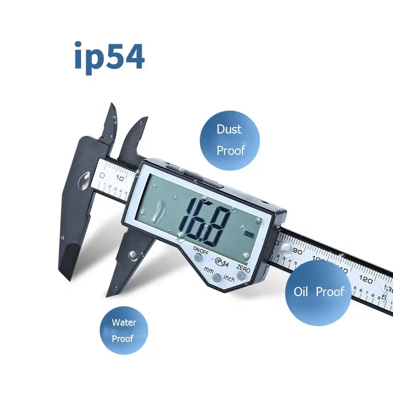 전자 방수 6 인치 디지털 플라스틱 버니어 캘리퍼스
