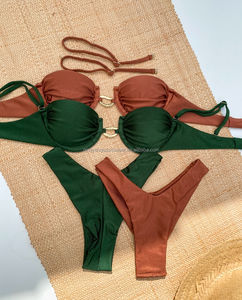 QY Custom Girls costumi da bagno donna Sexy Push up moda triangolo Set <span class=keywords><strong>Nude</strong></span> da donna costume da bagno estivo taglie forti Bikini - Product Image 5