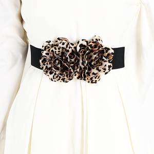 Nouveau dames taille Corset <span class=keywords><strong>ceinture</strong></span> élastique <span class=keywords><strong>ceinture</strong></span> à la mode léopard Rose fleur <span class=keywords><strong>ceinture</strong></span> décorative <span class=keywords><strong>pour</strong></span> <span class=keywords><strong>jupe</strong></span> pull robe alliage boucle - Product Image 2