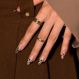 BTArtbox - Juego de Uñas Postizas Reutilizables Hechas a Mano, de Alta Calidad, al por Mayor, de Gel Suave, con Diseño de Leopardo, Uñas a Presión - Product Image 1