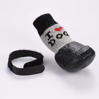 Chaussettes pour chien pour trottoir chaud/froid, chaussettes pour chiot, empêchent de lécher les pattes, grattage, antidérapantes, bottes pour animaux de compagnie et protection des pattes pour sols en bois dur