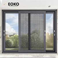 Fenêtres coulissantes en aluminium de qualité supérieure EOKO, insonorisées, double vitrage, rupture de pont thermique, fenêtres coulissantes pour la maison, certifiées AS2047